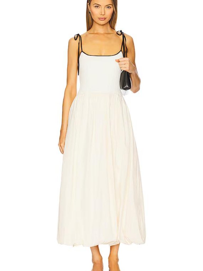 Line & Dot Women's Jules Dress Size M In Cream